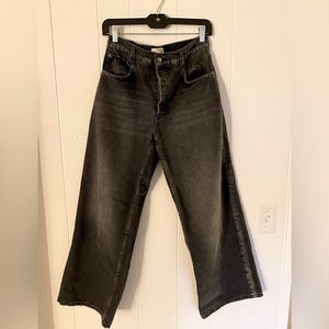 We The Free Wide Leg Black Jeans size 28